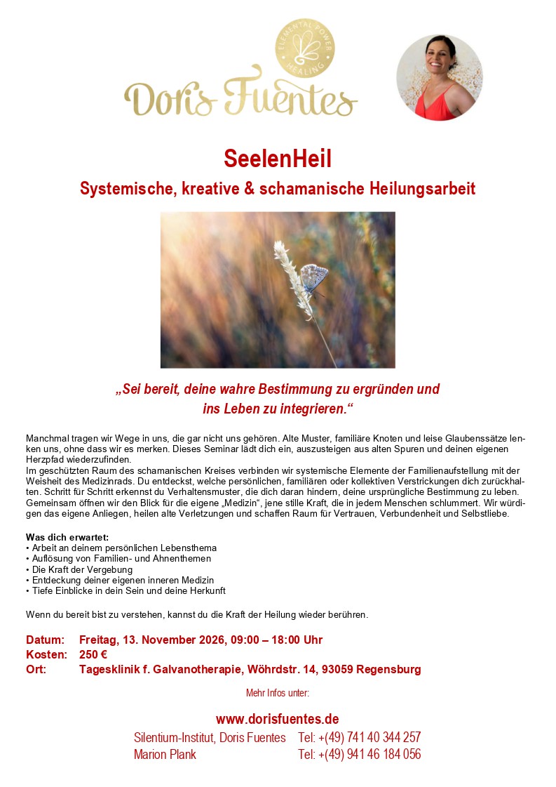 Einladung zur systemischen, kreativen schamanischen Heilungsarbeit